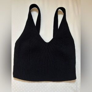 knit tank top black extra small